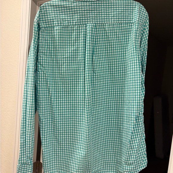 Tommy Hilfiger Teal Plaid Men's Shirt - Picture 3 of 3